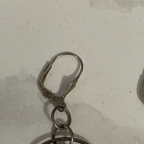 Vintage 925 Sterling Silver Harley Davidson Infinity Hoop Earrings - Picture 4 of 7